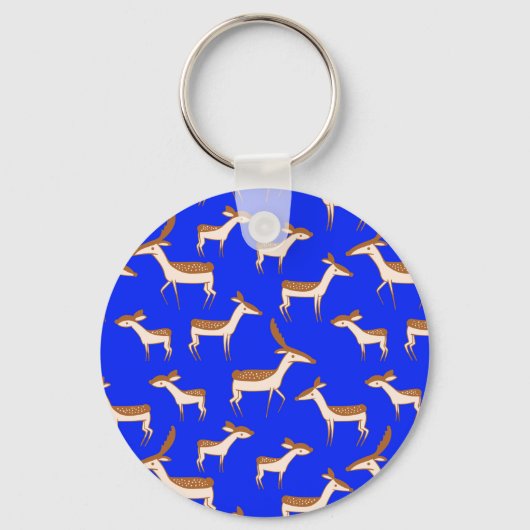 Niedliches Hirsch und Familie Schlüsselanhänger (Vorderseite)