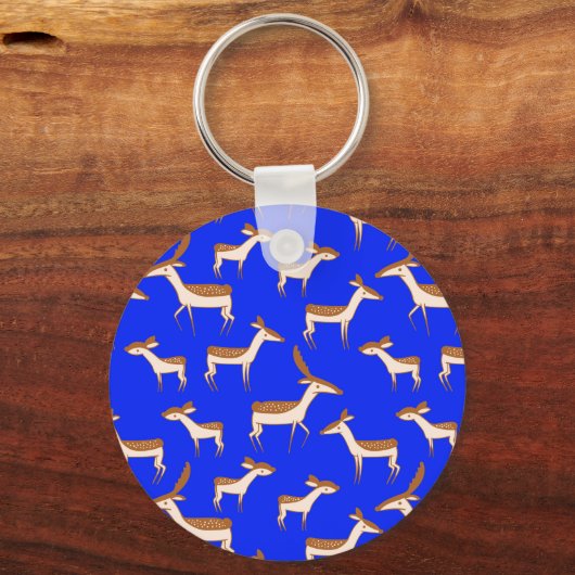 Niedliches Hirsch und Familie Schlüsselanhänger (Vorderseite)