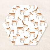 Niedliches Hirsch und Familie Untersetzer (Vorderseite)