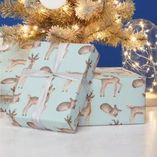 Niedliches Hirsch Weihnachten Geschenkpapier