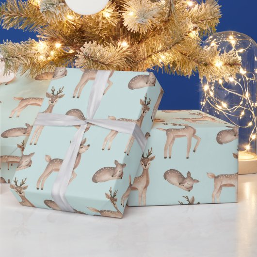 Niedliches Hirsch Weihnachten Geschenkpapier (Feiertage)
