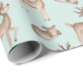 Niedliches Hirsch Weihnachten Geschenkpapier (Rolleneckpunkt)