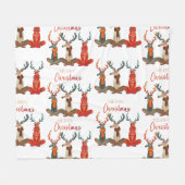 Niedliches Hirsch. Weihnachtshirsche in den Skarve Fleecedecke (Vorderseite (Horizontal))