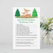 Niedliches Hirsch Wie gut kennen Sie Babydusche? (Stehend Vorderseite)