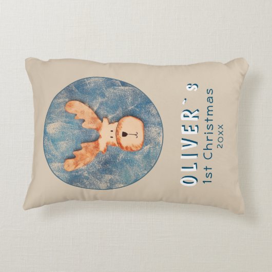 Niedliches Hirschbaby Dekokissen (Rückseite)