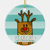 Niedliches Hirschbaby Keramik Ornament (Vorne)