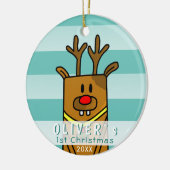 Niedliches Hirschbaby Keramik Ornament (Links)