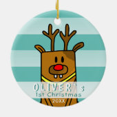 Niedliches Hirschbaby Keramik Ornament (Hinten)