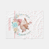 Niedliches Hirschblütenreversibel Fleecedecke (Vorderseite (Horizontal))