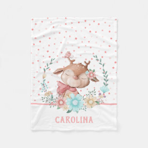 Niedliches Hirschblütenreversibel Fleecedecke