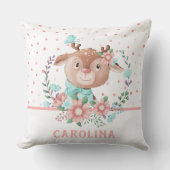 Niedliches Hirschblütenreversibel Kissen (Vorderseite)