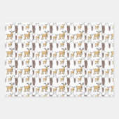 Niedliches Hirschbuck Bull Elk Handgezeichnetes Ba Geschenkpapier Set (Vorderseite)