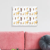 Niedliches Hirschbuck Bull Elk Handgezogenes Baby- Leinwanddruck (Insitu (Wohnzimmer))