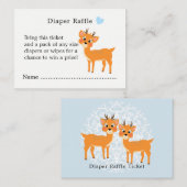 Niedliches Hirschherz Winterduschkabine Windelwann Begleitkarte (Vorne/Hinten)