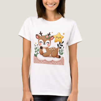 Niedliches Hirschlächeln T-Shirt