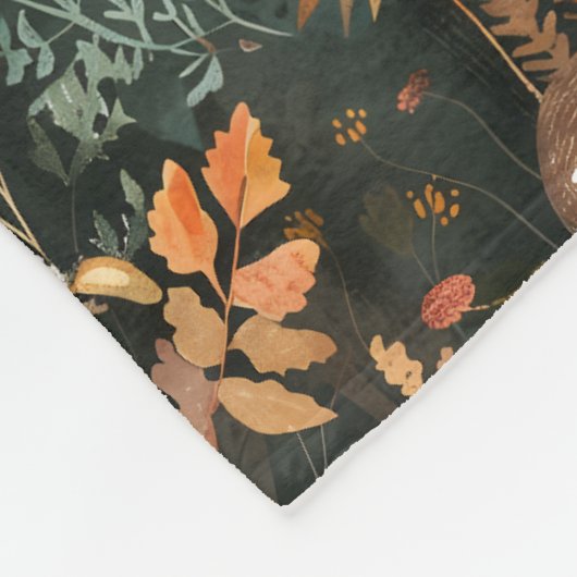 Niedliches Hirschmuster Fleecedecke (Ecke)