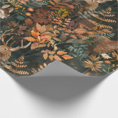 Niedliches Hirschmuster Geschenkpapier (Ecke)