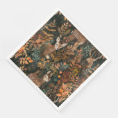 Niedliches Hirschmuster Serviette (Ecke)