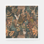 Niedliches Hirschmuster Serviette (Vorderseite)