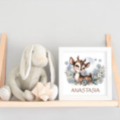 Niedliches Hirschstuhl Zimmer Winterthematische Aq Poster