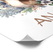 Niedliches Hirschstuhl Zimmer Winterthematische Aq Poster (Ecke)