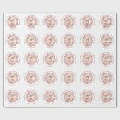 Niedliches Hirschtext Pink Weihnachtswrapping Pape Geschenkpapier (Flach)