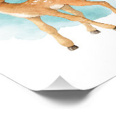 Niedliches Hirschwald Baby Duschtier Geburtstag Fotodruck (Ecke)