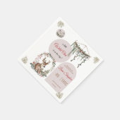 Niedliches Hirschwald-Thema Kinderdusche Serviette (Ecke)