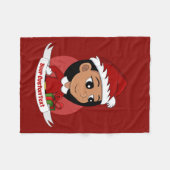 Niedliches Hispanic-Mädchen mit langen schwarzen H Fleecedecke (Vorderseite (Horizontal))