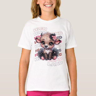 Niedliches Hochland Kuh Ballerina - Kawaii Tier T-Shirt