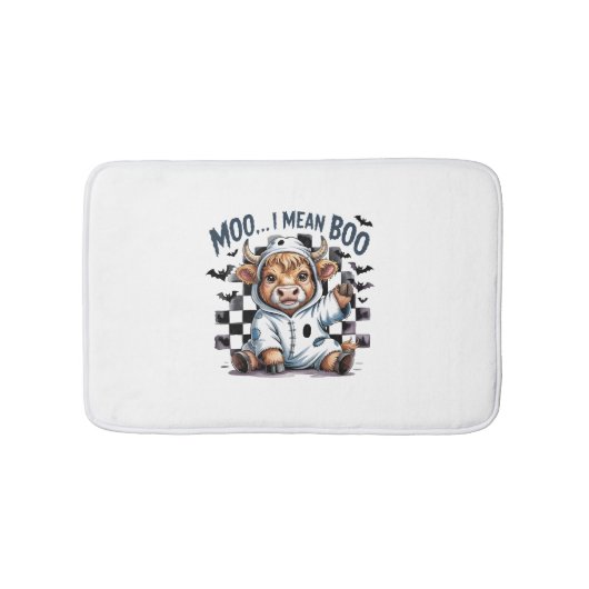 Niedliches Hochland Kuh Kaschiertes Halloween Badematte (Vorderseite)