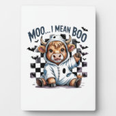 Niedliches Hochland Kuh Kaschiertes Halloween Fotoplatte (Vorderseite)