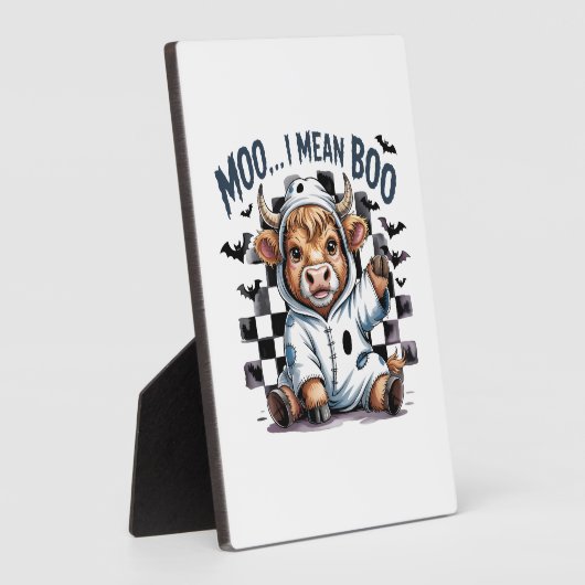 Niedliches Hochland Kuh Kaschiertes Halloween Fotoplatte (Seite)