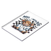 Niedliches Hochland Kuh Kaschiertes Halloween Notizblock (Linke Seite)