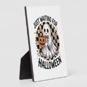 Niedliches Hochland-KuhHalloween (2) Fotoplatte (Seite)