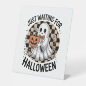 Niedliches Hochland-KuhHalloween (2) Sockelschild (Vorderseite)