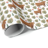 Niedliches Hochlandkuhmuster Geschenkpapier (Rolleneckpunkt)