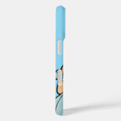 Niedliches Hochzeitscouple in Blue Cartoon Case-Mate iPhone Hülle (Rückseite / Rechts)