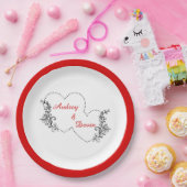 Niedliches Hochzeitsempfang Pappteller (Party)