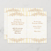 niedliches Hochzeitsprogramm (Vorne/Hinten)