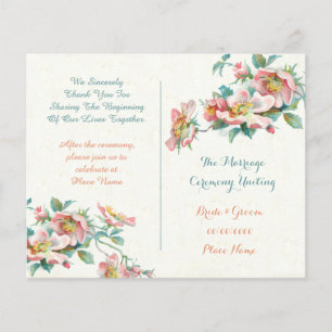 niedliches Hochzeitsprogramm