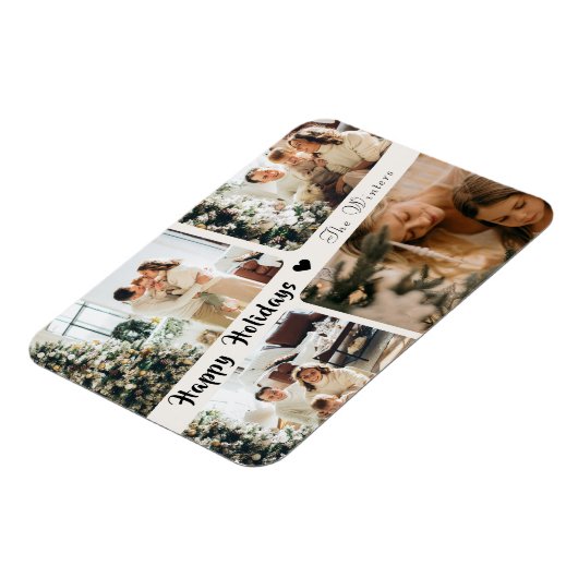 Niedliches Holiday Family Collage Magnet (Linke Seite)