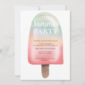 Niedliches holografisches Eisgradienten Sommer Par Einladung (Vorderseite)