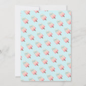 Niedliches holografisches Eisgradienten Sommer Par Einladung (Rückseite)