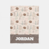 Niedliches Holz Igel Muster Fleecedecke (Vorderseite)