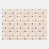 Niedliches Holz Igel Muster Geschenkpapier Set (Vorderseite 3)