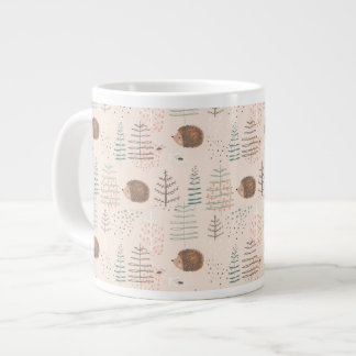 Niedliches Holz Igel Muster Jumbo-Tasse