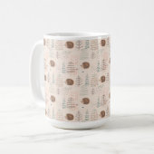 Niedliches Holz Igel Muster Kaffeetasse (Vorderseite Links)