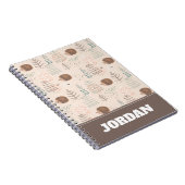 Niedliches Holz Igel Muster Notizblock (Rechte Seite)