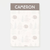 Niedliches Holz Igel Muster Post-it Klebezettel (Vorderseite)